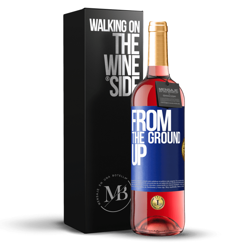 29,95 € Free Shipping | Rosé Wine ROSÉ Edition From The Ground Up Blue Label. Customizable label Young wine Harvest 2022 Tempranillo