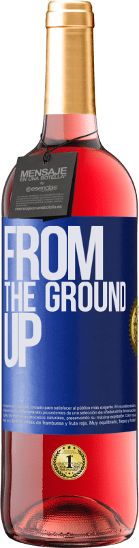 29,95 € | Vino Rosado Edición ROSÉ From The Ground Up Etiqueta Azul. Etiqueta personalizable Vino joven Cosecha 2024 Tempranillo