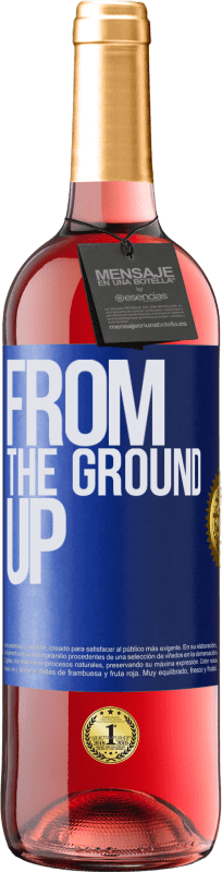 29,95 € | Roséwein ROSÉ Ausgabe From The Ground Up Blaue Markierung. Anpassbares Etikett Junger Wein Ernte 2023 Tempranillo