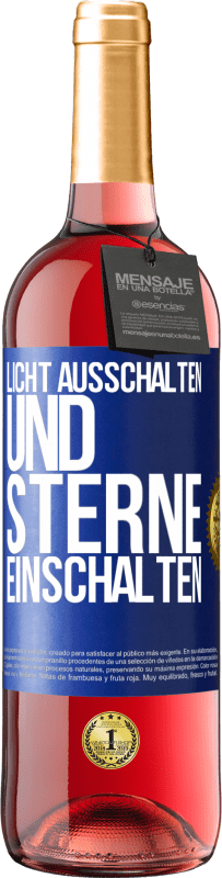 29,95 € | Roséwein ROSÉ Ausgabe Licht ausschalten und Sterne einschalten Blaue Markierung. Anpassbares Etikett Junger Wein Ernte 2024 Tempranillo