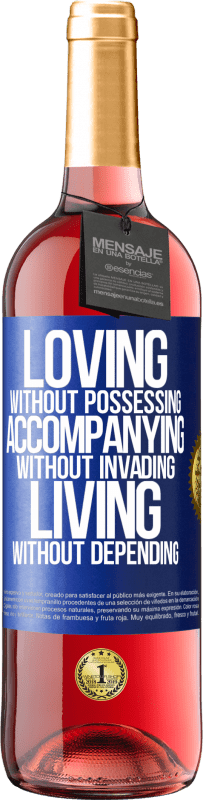 29,95 € Free Shipping | Rosé Wine ROSÉ Edition Loving without possessing, accompanying without invading, living without depending Blue Label. Customizable label Young wine Harvest 2025 Tempranillo