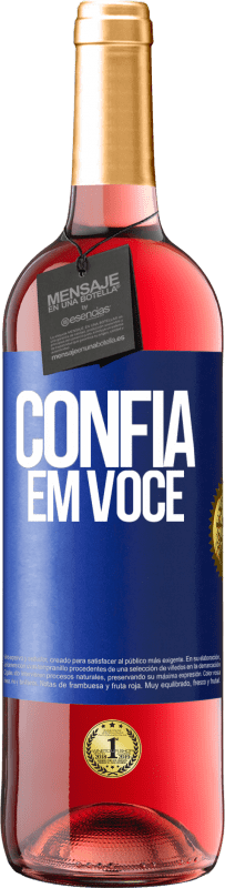 29,95 € | Vinho rosé Edição ROSÉ Confia em você Etiqueta Azul. Etiqueta personalizável Vinho jovem Colheita 2024 Tempranillo