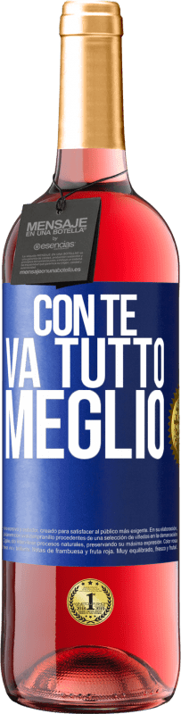 29,95 € | Vino rosato Edizione ROSÉ Con te va tutto meglio Etichetta Blu. Etichetta personalizzabile Vino giovane Raccogliere 2024 Tempranillo