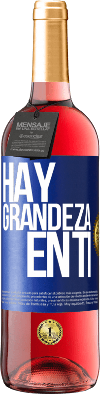 29,95 € | Vino Rosado Edición ROSÉ Hay grandeza en ti Etiqueta Azul. Etiqueta personalizable Vino joven Cosecha 2023 Tempranillo