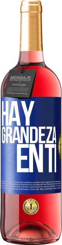 29,95 € | Vino Rosado Edición ROSÉ Hay grandeza en ti Etiqueta Azul. Etiqueta personalizable Vino joven Cosecha 2024 Tempranillo