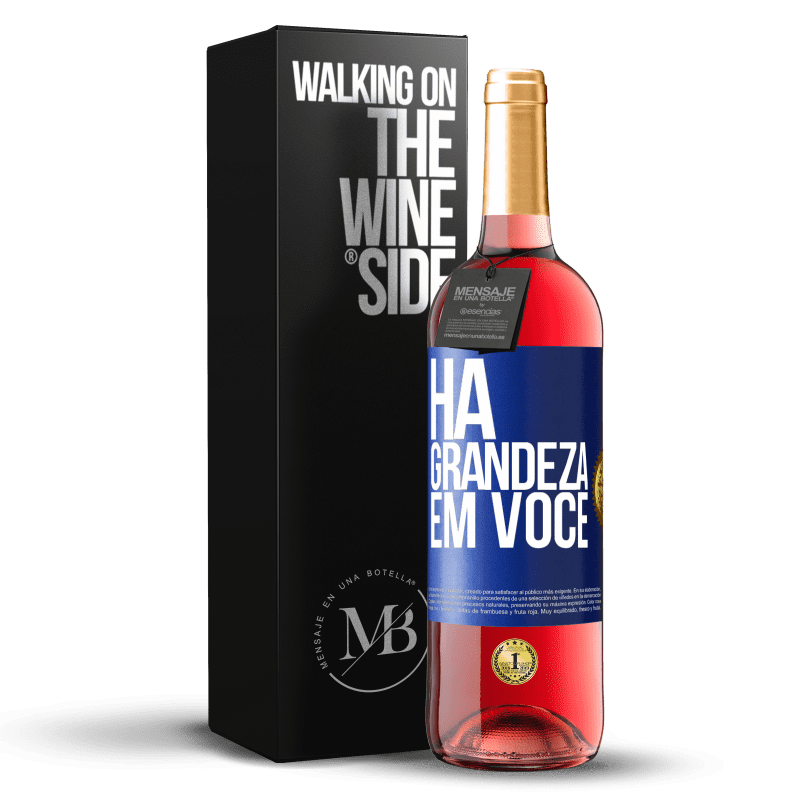 29,95 € Envio grátis | Vinho rosé Edição ROSÉ Há grandeza em você Etiqueta Azul. Etiqueta personalizável Vinho jovem Colheita 2023 Tempranillo