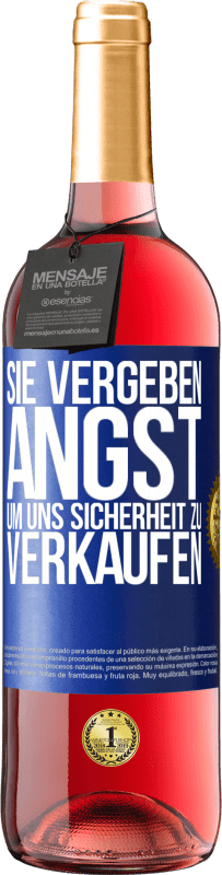 29,95 € | Roséwein ROSÉ Ausgabe Sie vergeben Angst, um uns Sicherheit zu verkaufen Blaue Markierung. Anpassbares Etikett Junger Wein Ernte 2023 Tempranillo