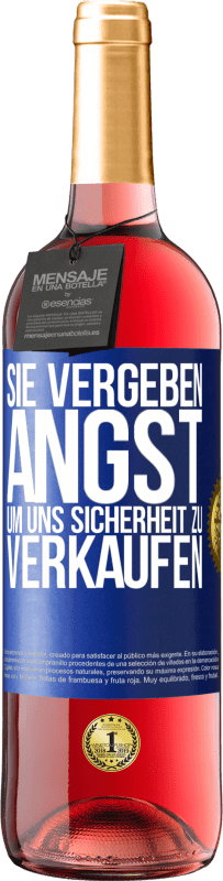 29,95 € | Roséwein ROSÉ Ausgabe Sie vergeben Angst, um uns Sicherheit zu verkaufen Blaue Markierung. Anpassbares Etikett Junger Wein Ernte 2024 Tempranillo