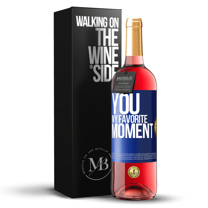 29,95 € Free Shipping | Rosé Wine ROSÉ Edition You. My favorite moment Blue Label. Customizable label Young wine Harvest 2023 Tempranillo