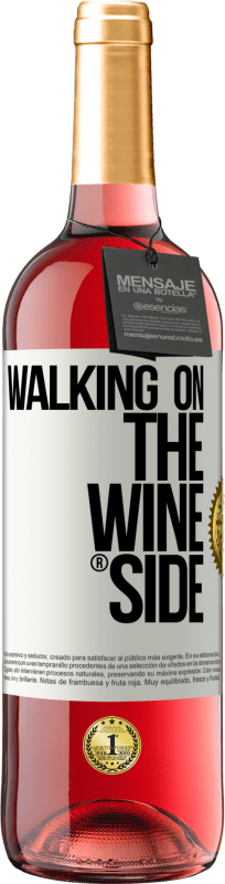 29,95 € Бесплатная доставка | Розовое вино Издание ROSÉ Walking on the Wine Side® Белая этикетка. Настраиваемая этикетка Молодое вино Урожай 2024 Tempranillo