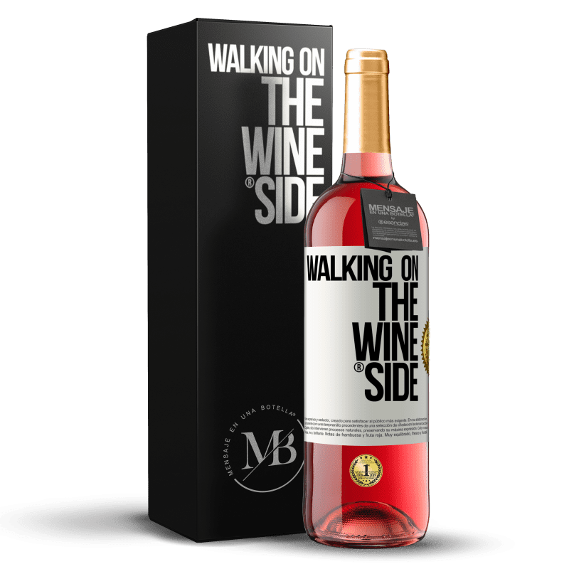 29,95 € Бесплатная доставка | Розовое вино Издание ROSÉ Walking on the Wine Side® Белая этикетка. Настраиваемая этикетка Молодое вино Урожай 2024 Tempranillo