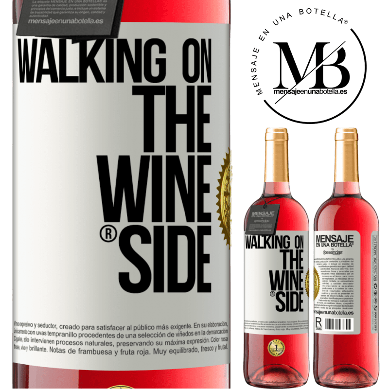 29,95 € Envoi gratuit | Vin rosé Édition ROSÉ Walking on the Wine Side® Étiquette Blanche. Étiquette personnalisable Vin jeune Récolte 2024 Tempranillo