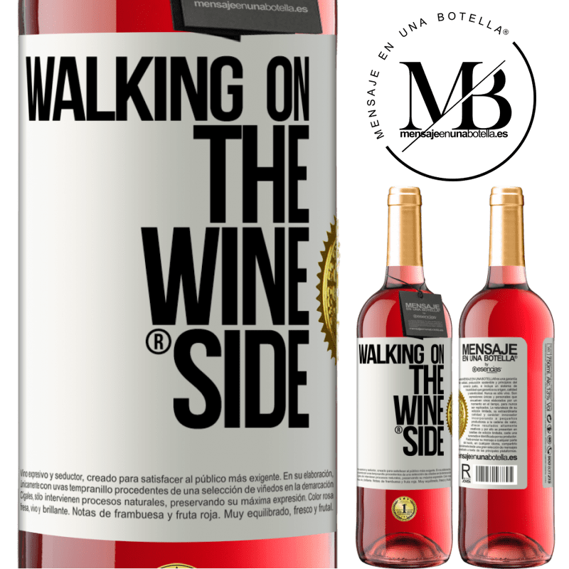 29,95 € Envío gratis | Vino Rosado Edición ROSÉ Walking on the Wine Side® Etiqueta Blanca. Etiqueta personalizable Vino joven Cosecha 2025 Tempranillo