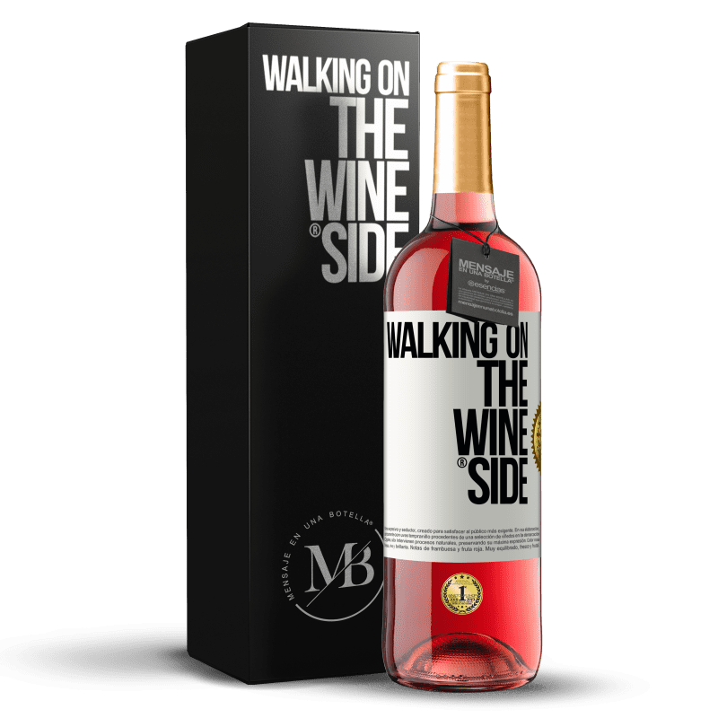 24,95 € Envoi gratuit | Vin rosé Édition ROSÉ Walking on the Wine Side® Étiquette Blanche. Étiquette personnalisable Vin jeune Récolte 2021 Tempranillo