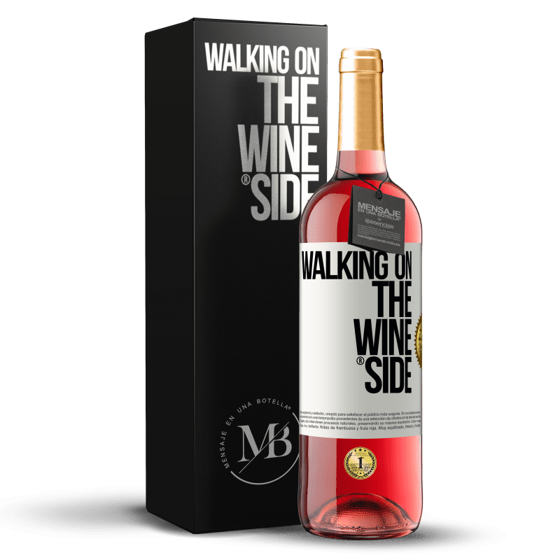 29,95 € Envío gratis | Vino Rosado Edición ROSÉ Walking on the Wine Side® Etiqueta Blanca. Etiqueta personalizable Vino joven Cosecha 2024 Tempranillo