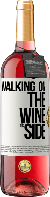 29,95 € | Vinho rosé Edição ROSÉ Walking on the Wine Side® Etiqueta Branca. Etiqueta personalizável Vinho jovem Colheita 2023 Tempranillo