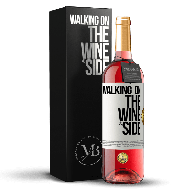 24,95 € Envio grátis | Vinho rosé Edição ROSÉ Walking on the Wine Side® Etiqueta Branca. Etiqueta personalizável Vinho jovem Colheita 2021 Tempranillo