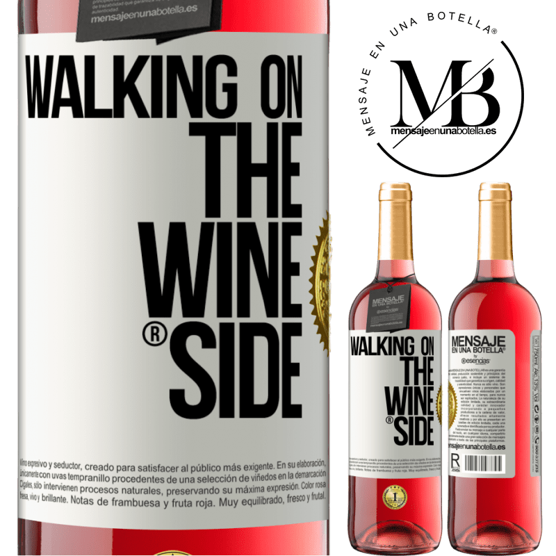 29,95 € Бесплатная доставка | Розовое вино Издание ROSÉ Walking on the Wine Side® Белая этикетка. Настраиваемая этикетка Молодое вино Урожай 2025 Tempranillo