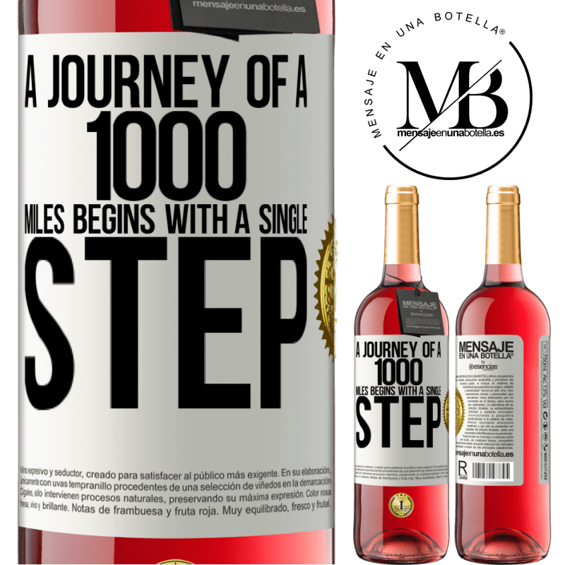 29,95 € Free Shipping | Rosé Wine ROSÉ Edition A journey of a thousand miles begins with a single step White Label. Customizable label Young wine Harvest 2021 Tempranillo