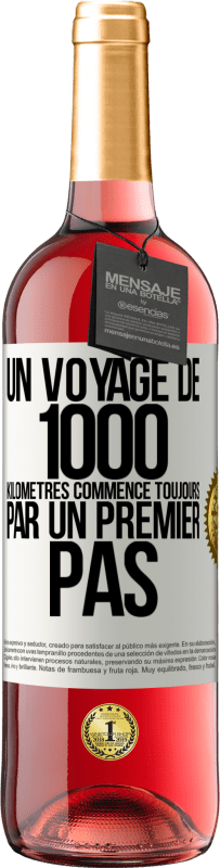 29,95 € Envoi gratuit | Vin rosé Édition ROSÉ Un voyage de 1000 kilomètres commence toujours par un premier pas Étiquette Blanche. Étiquette personnalisable Vin jeune Récolte 2025 Tempranillo