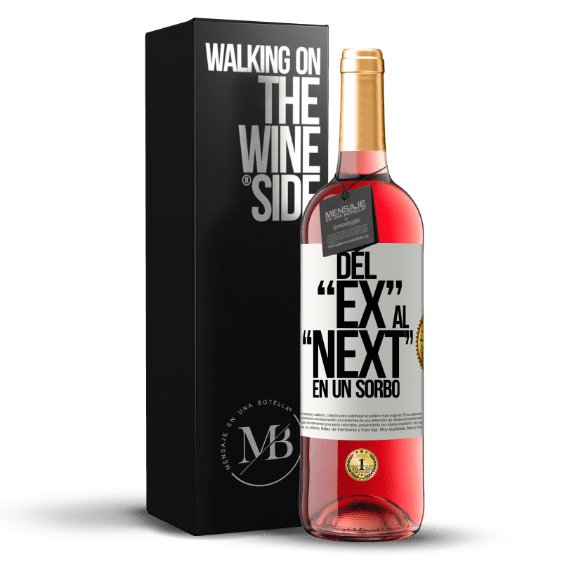 29,95 € Envío gratis | Vino Rosado Edición ROSÉ Del EX al NEXT en un sorbo Etiqueta Blanca. Etiqueta personalizable Vino joven Cosecha 2024 Tempranillo