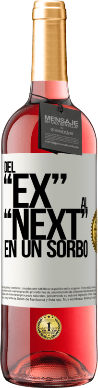 29,95 € | Vino rosato Edizione ROSÉ Del EX al NEXT en un sorbo Etichetta Bianca. Etichetta personalizzabile Vino giovane Raccogliere 2024 Tempranillo