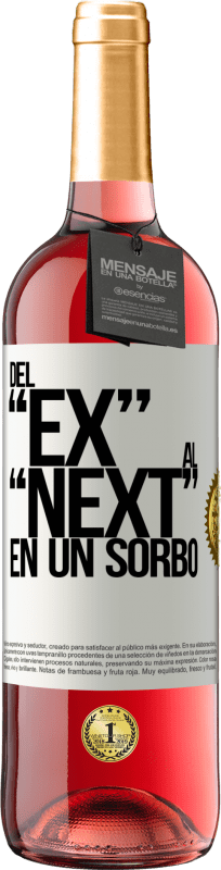 29,95 € Spedizione Gratuita | Vino rosato Edizione ROSÉ Del EX al NEXT en un sorbo Etichetta Bianca. Etichetta personalizzabile Vino giovane Raccogliere 2025 Tempranillo