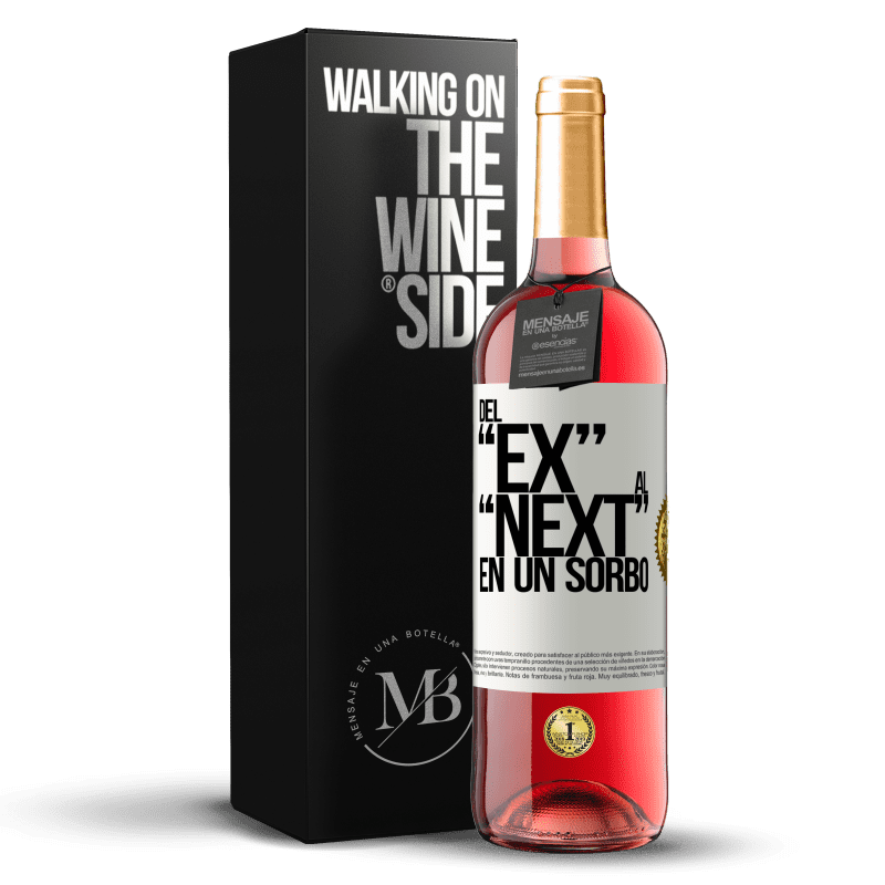 29,95 € Envio grátis | Vinho rosé Edição ROSÉ Del EX al NEXT en un sorbo Etiqueta Branca. Etiqueta personalizável Vinho jovem Colheita 2024 Tempranillo