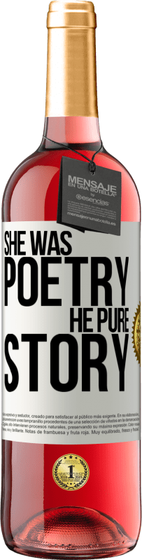 29,95 € | Rosé Wine ROSÉ Edition She was poetry, he pure story White Label. Customizable label Young wine Harvest 2024 Tempranillo