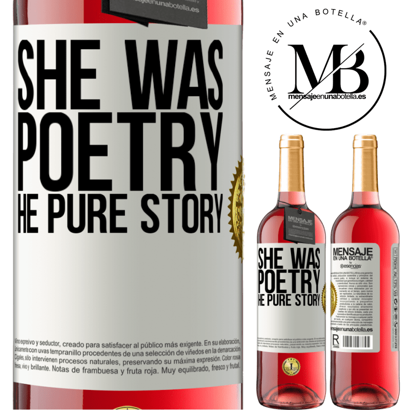 29,95 € Free Shipping | Rosé Wine ROSÉ Edition She was poetry, he pure story White Label. Customizable label Young wine Harvest 2022 Tempranillo