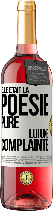 29,95 € Envoi gratuit | Vin rosé Édition ROSÉ Elle était la poésie pure, lui une complainte Étiquette Blanche. Étiquette personnalisable Vin jeune Récolte 2025 Tempranillo