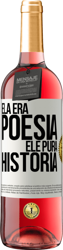 29,95 € | Vinho rosé Edição ROSÉ Ela era poesia, ele pura história Etiqueta Branca. Etiqueta personalizável Vinho jovem Colheita 2024 Tempranillo