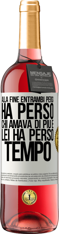 29,95 € Spedizione Gratuita | Vino rosato Edizione ROSÉ Alla fine, entrambi persi. Ha perso chi amava di più e lei ha perso tempo Etichetta Bianca. Etichetta personalizzabile Vino giovane Raccogliere 2025 Tempranillo