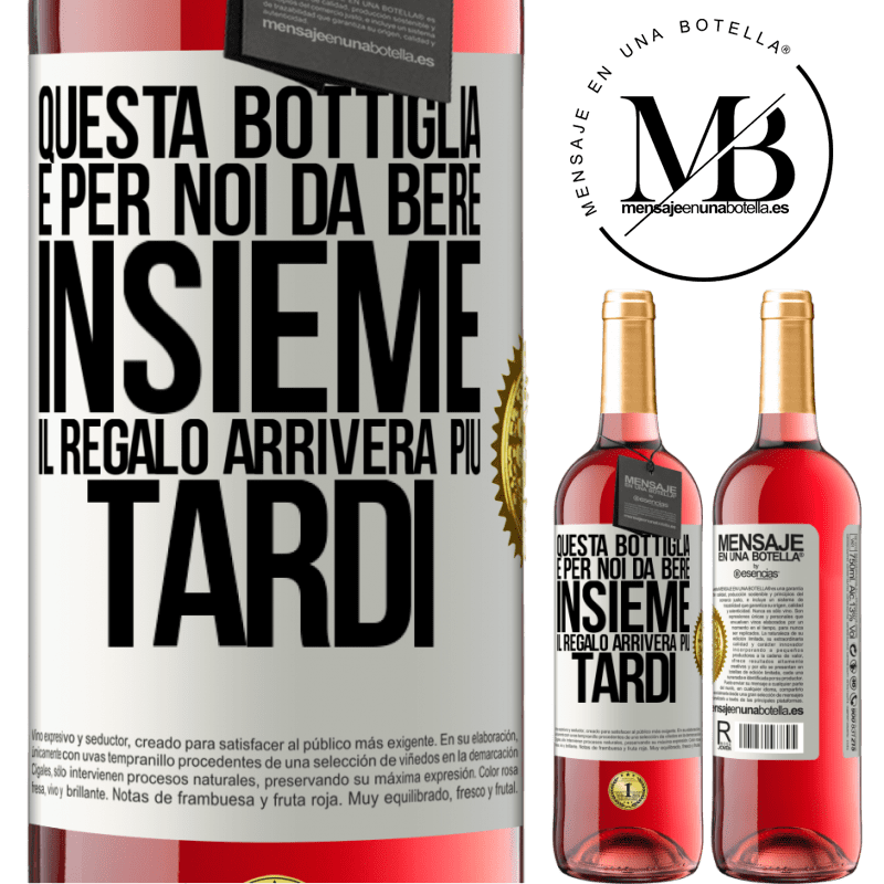 29,95 € Spedizione Gratuita | Vino rosato Edizione ROSÉ Questa bottiglia è per noi da bere insieme. Il regalo arriverà più tardi Etichetta Bianca. Etichetta personalizzabile Vino giovane Raccogliere 2025 Tempranillo