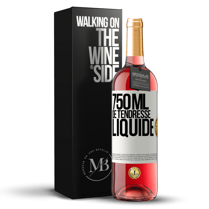 29,95 € Envoi gratuit | Vin rosé Édition ROSÉ 750 ml de tendresse liquide Étiquette Blanche. Étiquette personnalisable Vin jeune Récolte 2024 Tempranillo