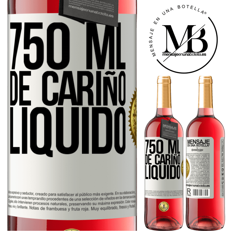 29,95 € Envío gratis | Vino Rosado Edición ROSÉ 750 ml. de cariño líquido Etiqueta Blanca. Etiqueta personalizable Vino joven Cosecha 2024 Tempranillo