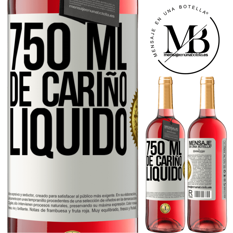 29,95 € Envío gratis | Vino Rosado Edición ROSÉ 750 ml. de cariño líquido Etiqueta Blanca. Etiqueta personalizable Vino joven Cosecha 2025 Tempranillo