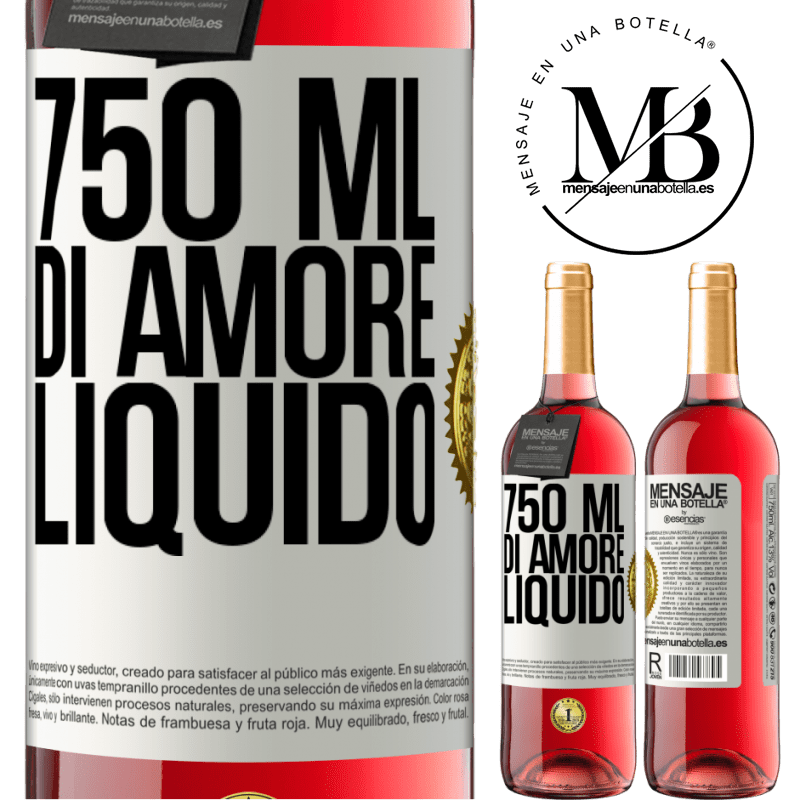 29,95 € Spedizione Gratuita | Vino rosato Edizione ROSÉ 750 ml di amore liquido Etichetta Bianca. Etichetta personalizzabile Vino giovane Raccogliere 2025 Tempranillo