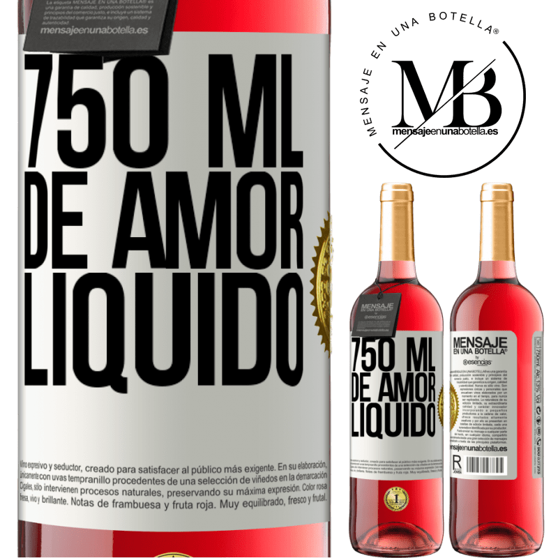29,95 € Envio grátis | Vinho rosé Edição ROSÉ 750 ml de amor líquido Etiqueta Branca. Etiqueta personalizável Vinho jovem Colheita 2025 Tempranillo