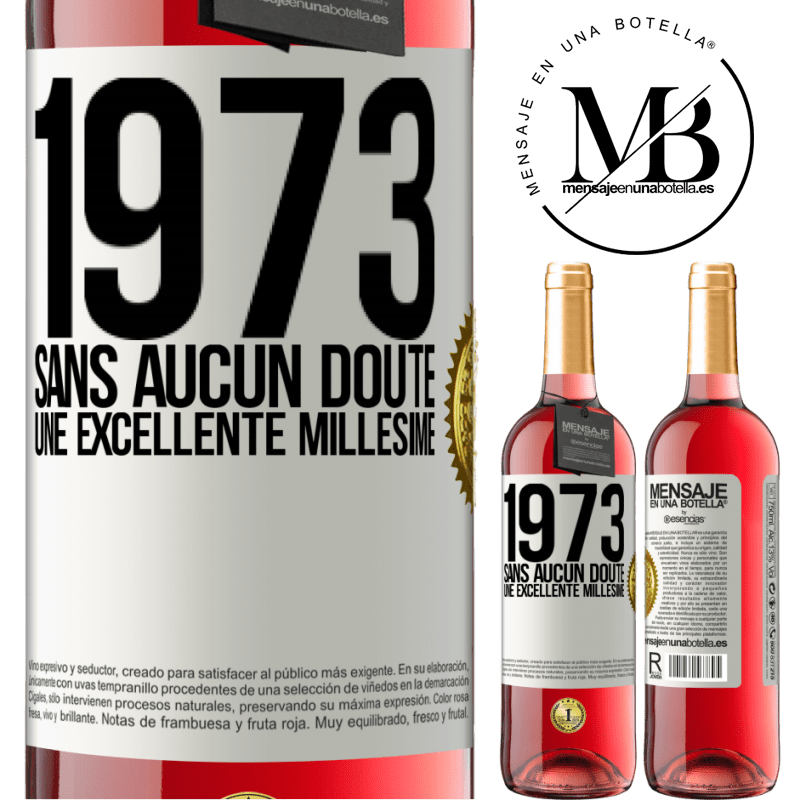 29,95 € Envoi gratuit | Vin rosé Édition ROSÉ 1973. Sans aucun doute, une excellente millésime Étiquette Blanche. Étiquette personnalisable Vin jeune Récolte 2023 Tempranillo