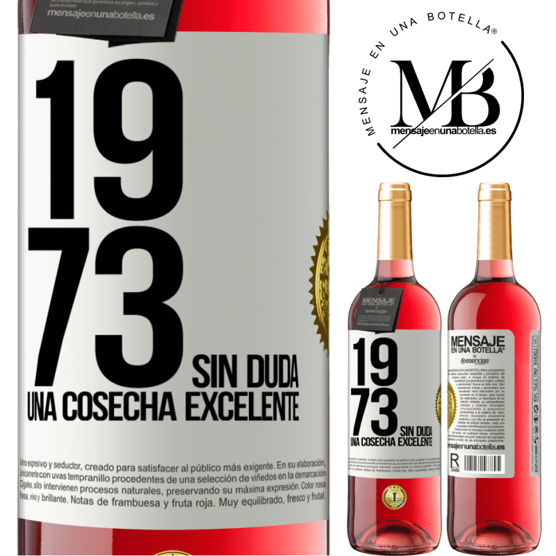 29,95 € Envío gratis | Vino Rosado Edición ROSÉ 1973. Sin duda, una cosecha excelente Etiqueta Blanca. Etiqueta personalizable Vino joven Cosecha 2023 Tempranillo