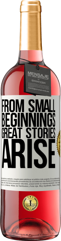 29,95 € Free Shipping | Rosé Wine ROSÉ Edition From small beginnings great stories arise White Label. Customizable label Young wine Harvest 2025 Tempranillo