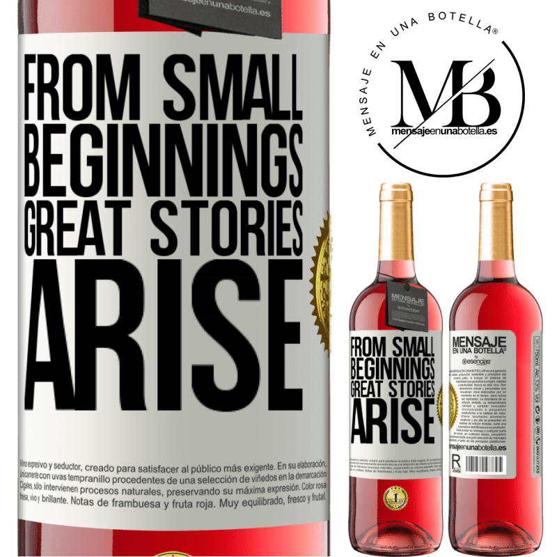 29,95 € Free Shipping | Rosé Wine ROSÉ Edition From small beginnings great stories arise White Label. Customizable label Young wine Harvest 2021 Tempranillo