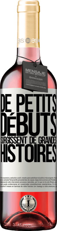 29,95 € Envoi gratuit | Vin rosé Édition ROSÉ De petits débuts surgissent de grandes histoires Étiquette Blanche. Étiquette personnalisable Vin jeune Récolte 2024 Tempranillo