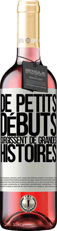 29,95 € Envoi gratuit | Vin rosé Édition ROSÉ De petits débuts surgissent de grandes histoires Étiquette Blanche. Étiquette personnalisable Vin jeune Récolte 2025 Tempranillo