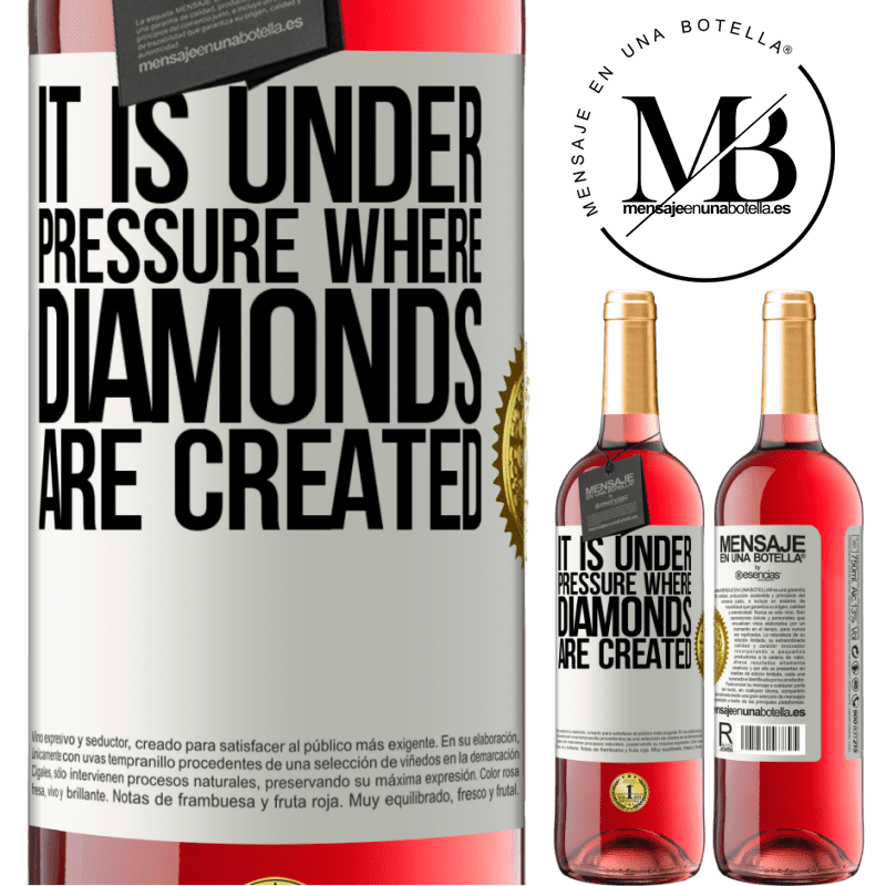 29,95 € Free Shipping | Rosé Wine ROSÉ Edition It is under pressure where diamonds are created White Label. Customizable label Young wine Harvest 2021 Tempranillo
