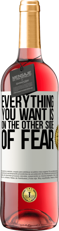 29,95 € | Rosé Wine ROSÉ Edition Everything you want is on the other side of fear White Label. Customizable label Young wine Harvest 2024 Tempranillo