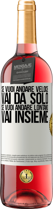 29,95 € | Vino rosato Edizione ROSÉ Se vuoi andare veloce, vai da solo. Se vuoi andare lontano, vai insieme Etichetta Bianca. Etichetta personalizzabile Vino giovane Raccogliere 2024 Tempranillo