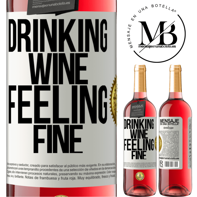 29,95 € Free Shipping | Rosé Wine ROSÉ Edition Drinking wine, feeling fine White Label. Customizable label Young wine Harvest 2021 Tempranillo