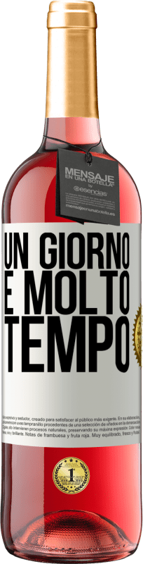 29,95 € Spedizione Gratuita | Vino rosato Edizione ROSÉ Un giorno è molto tempo Etichetta Bianca. Etichetta personalizzabile Vino giovane Raccogliere 2025 Tempranillo